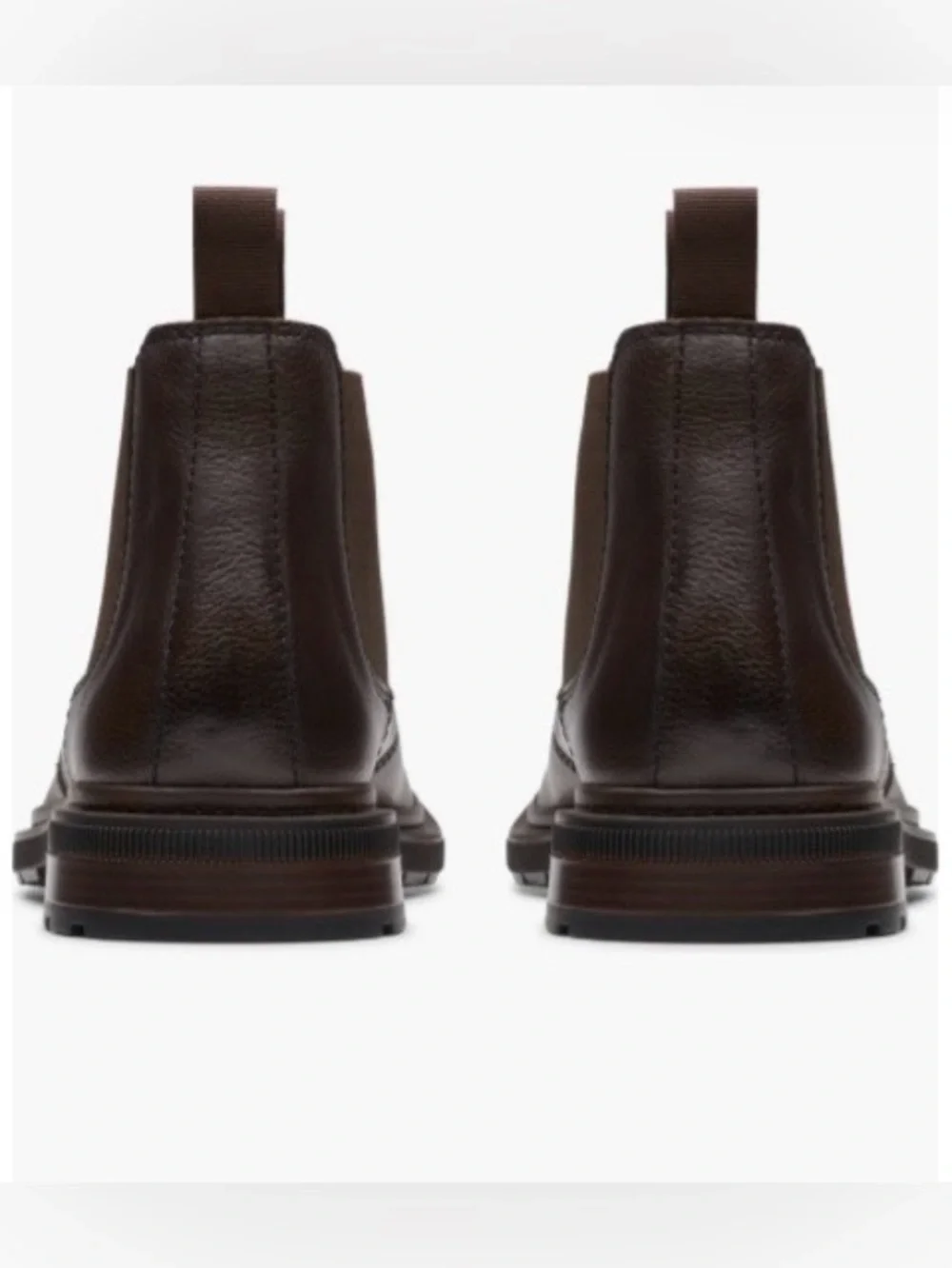 Clarks Men's Dark Brown Leather Chukka Chelsea Boots